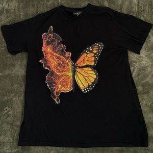 New girl Order butterfly black tee